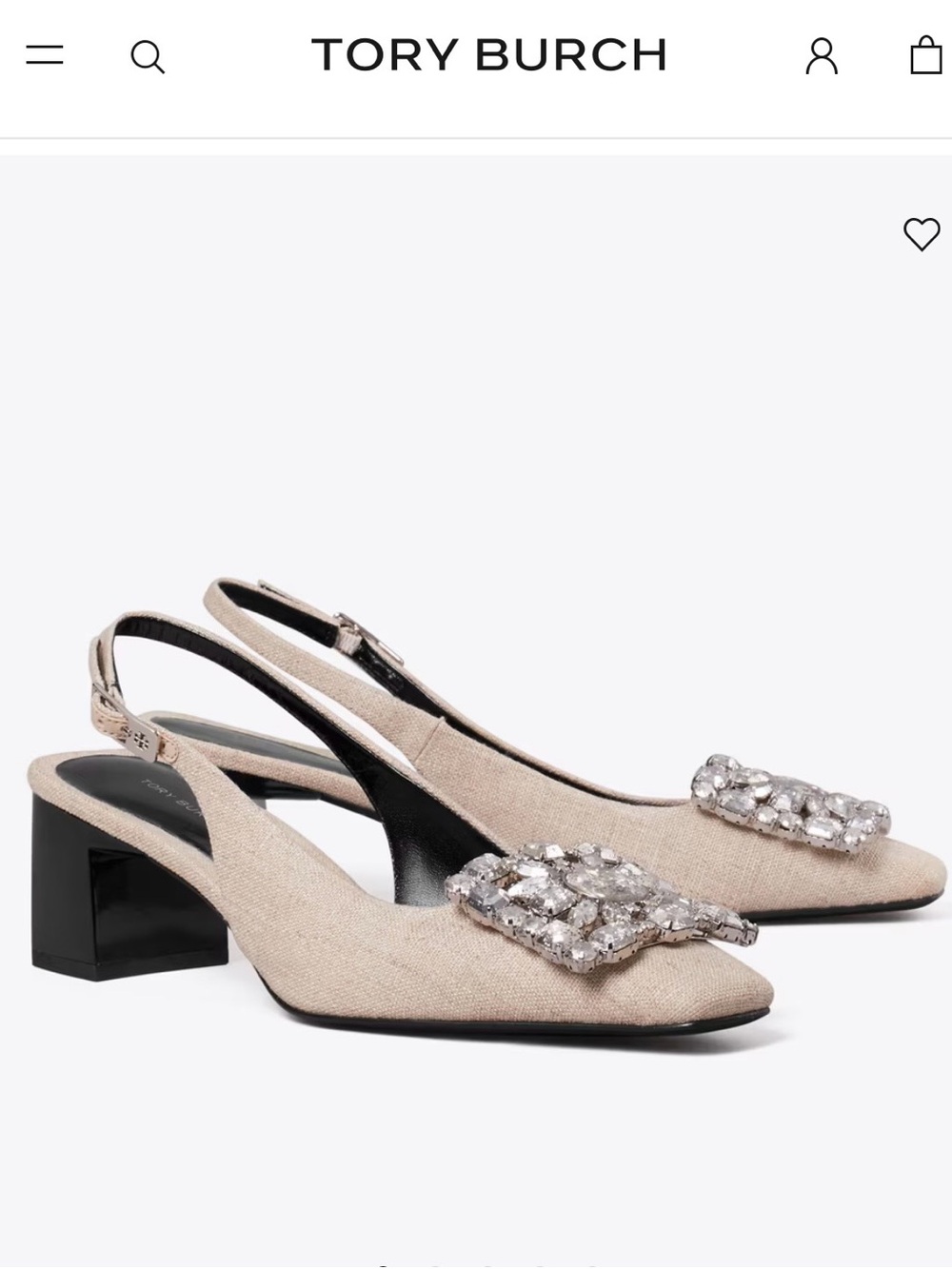 Tory Burch GEORGIA CRYSTAL Slingback